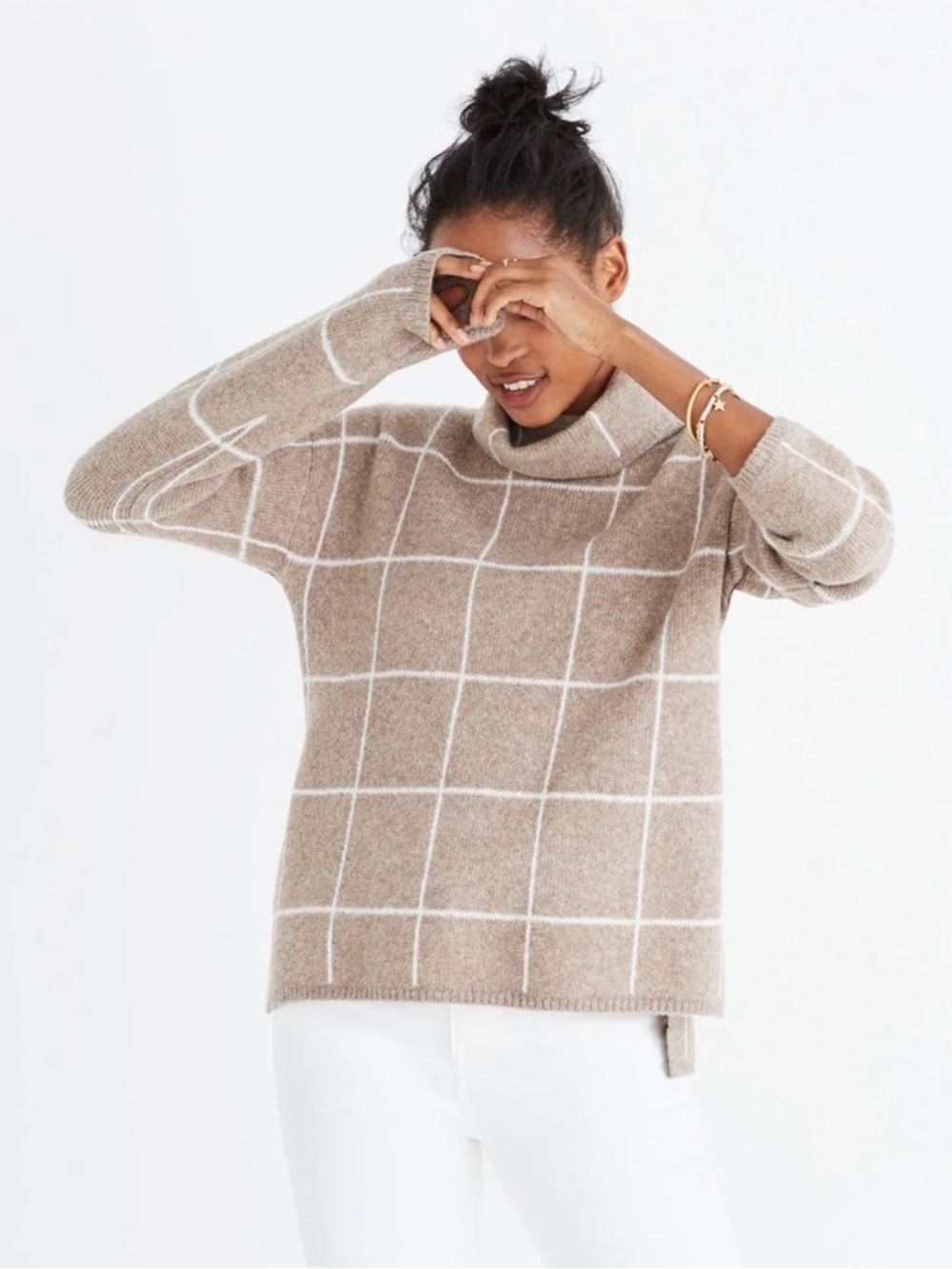 Madewell Grid Turtleneck Sweater